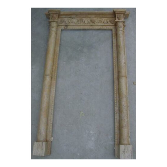Door Surround - Grand Entry – Grape Carvings – Column Mantle - Stone Pillar image {4}