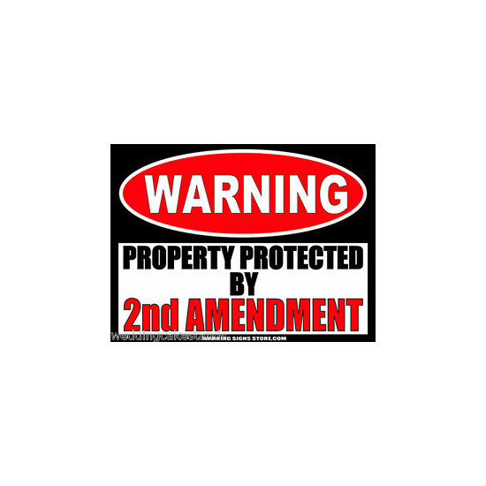 2nd Amendment Gun Rights Warning Stickers set of 2 Decals 4" wide WS262 image {1}