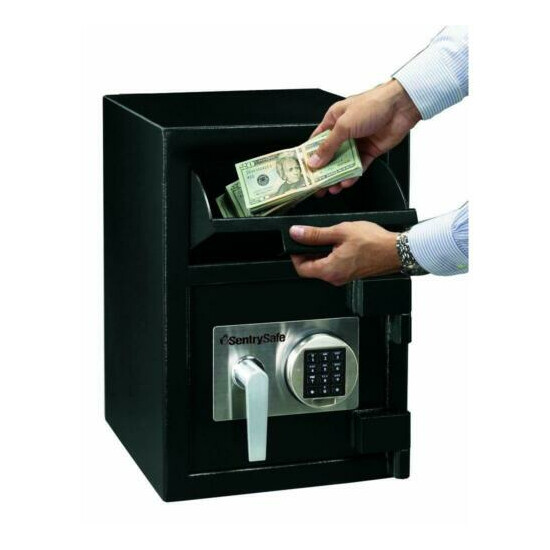 Deposit Safe Depository Cash Drop Bank Box w/ Digital Keypad Sentry Solid Secure image {1}