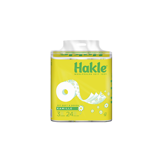 Hakle Toilettenpapier Ultra Soft 3-lagig 24 Rollen Kamille Klopapier Topa  image {1}