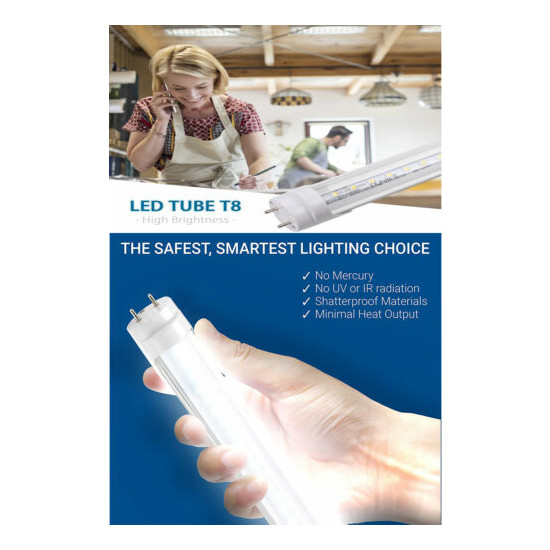 10-100 PACK LED G13 4FT 4 Foot T8 Tube Light Bulbs 18W 6500K CLEAR OR MILKY LENS Thumb {4}