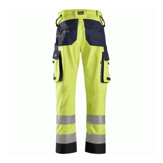 Snickers 6364 ProtecWork, Flame Retardant Arc Protection Hi-Vis Trousers Class 2 image {3}