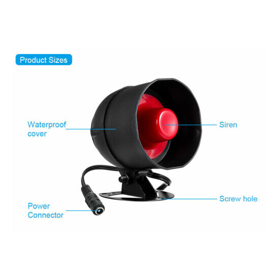433mHz Wireless Alarm System Kit for Home Security Siren Speaker Burglar Alert  image {4}