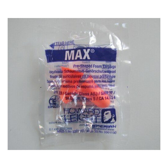 Howard Leight MAX-1 Uncorded Foam Earplugs Sleep Aids Asstd Quantities Thumb {3}
