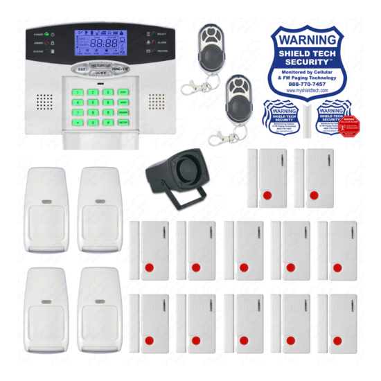 WIRELESS HOME SECURITY SYSTEM LCD BURGLAR HOUSE ALARM VOIP PHONE LINE DIALER FJ image {1}