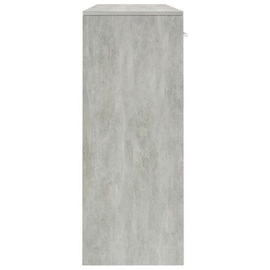 Chipboard Sideboard Low Board Side Cabinet Concrete Gray image {4}