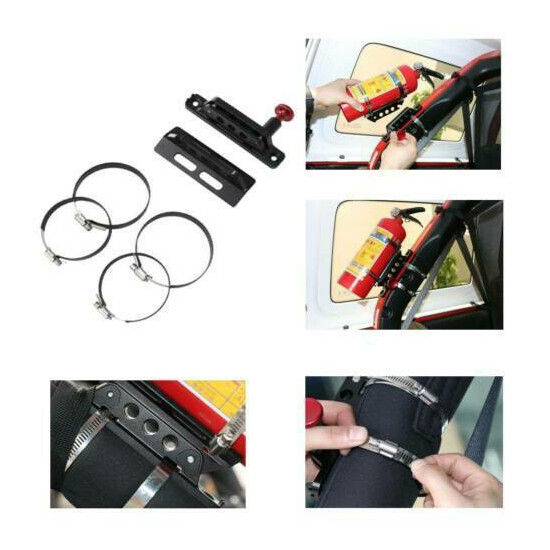 Adjustable Car Roll Bar Fire Extinguisher Holder For Jeep Wrangler TJ YJ JK CJ image {6}