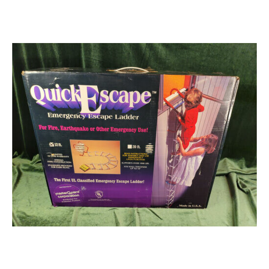 Quick-Escape Ladder w/ Sleeves QFL-12 - Made in USA - COMPLETE image {1}