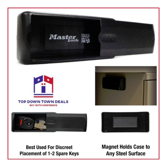 Magnetic Key Holder Large Magnet Locker Hider Hide A Key Master Lock Key Box Car image {1}