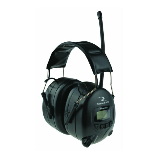 Radians Digital Radio Earmuffs Safety AM/FM Headset Hearing Protection Ear Muffs image {1}