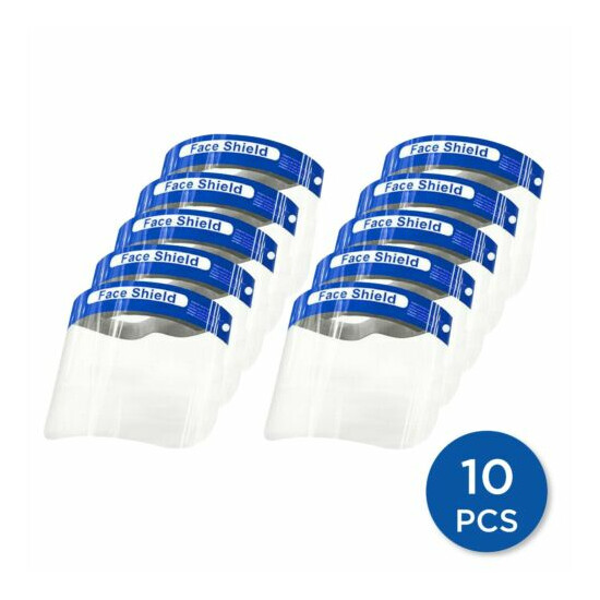 Superior Protection Face Shield Mask: Reusable, Washable, And Sturdy (10 PCS) image {1}