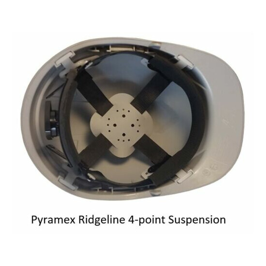 Pyramex Ridgeline Cap Style Hard Hat with 4pt Suspension - Red Graphite image {4}