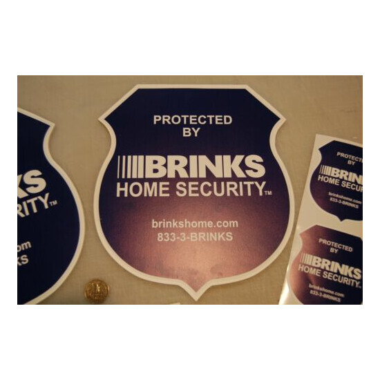 New Look BRINKS BURGLAR 2 security yard sign 8 +2 bonus sticker HOME SHOP ALARM  image {3}