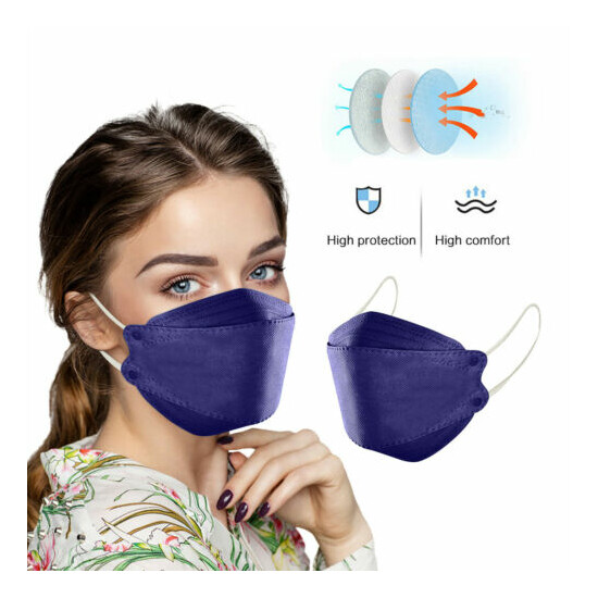 5/100X Adult Outdoor Mask Droplet And Haze Prevention Fish Non Woven Face Masks image {1}