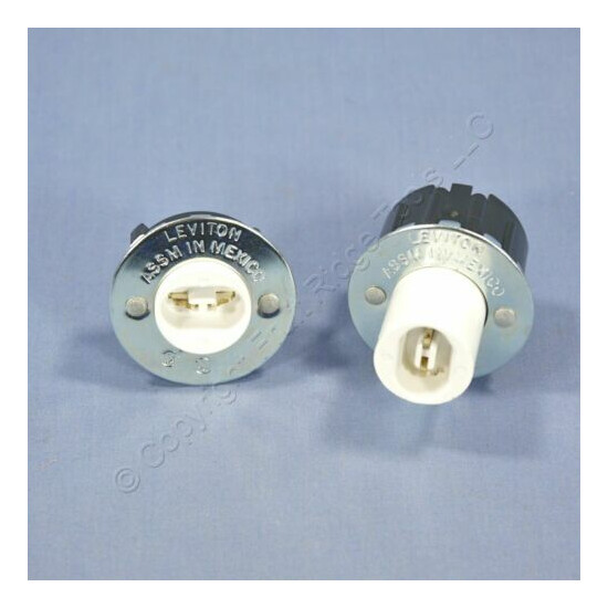 Leviton Fluorescent Lamp Holder Light Socket Slimline R17d Plunger Fixed 523 524 image {1}
