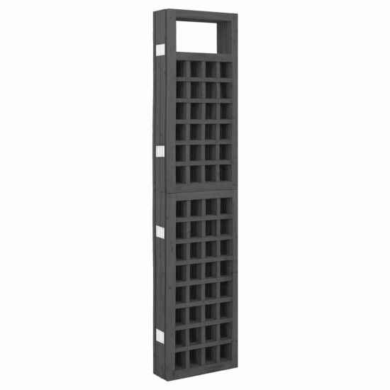 6-Panel Room Divider/Trellis Solid Fir Wood Black 95.5"x70.9" New Sytle image {4}