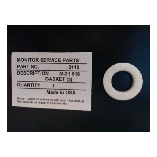 Monitor Heater Burner Mat Part # 6363 KIT INCLUDES HI-TEMP GLUE & GASKETS 6350 image {7}