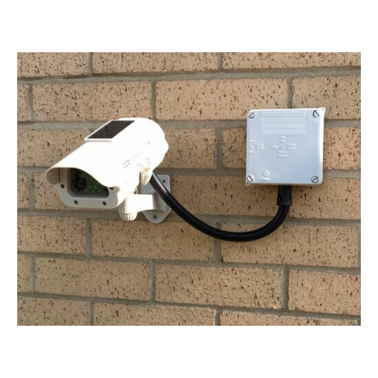 Dummy CCTV Camera (solar charged) with Cable Management Box (more realistic)  image {4}