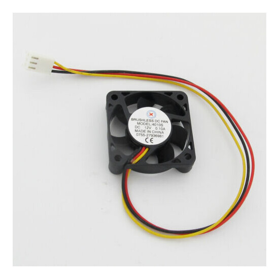 5pcs Brushless DC Cooling Fan 40x40x10mm 40mm 4010 7 blades 12V 3pin Connector image {1}