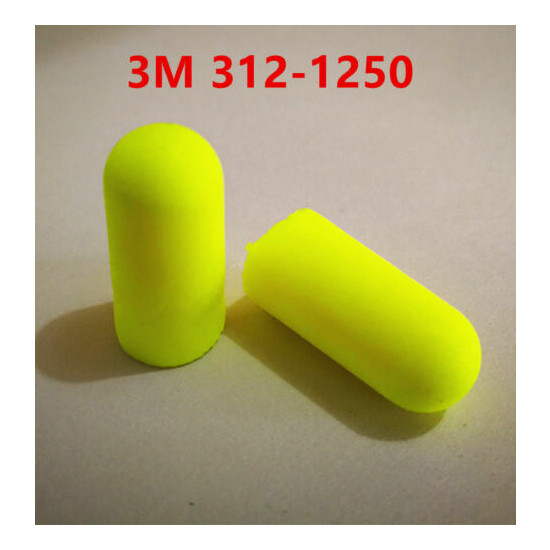 3M E-A-Rsoft 312-1250 Yellow Neon Dispose Earplug 33dB SleepAid Various Quantity image {2}