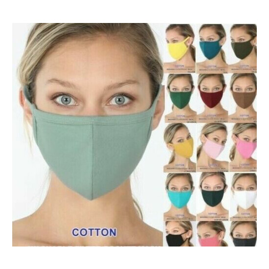 Face Mask Cover Washable Reusable Soft Breathable Cotton *USA* Buy 2 Get 1 Free image {1}