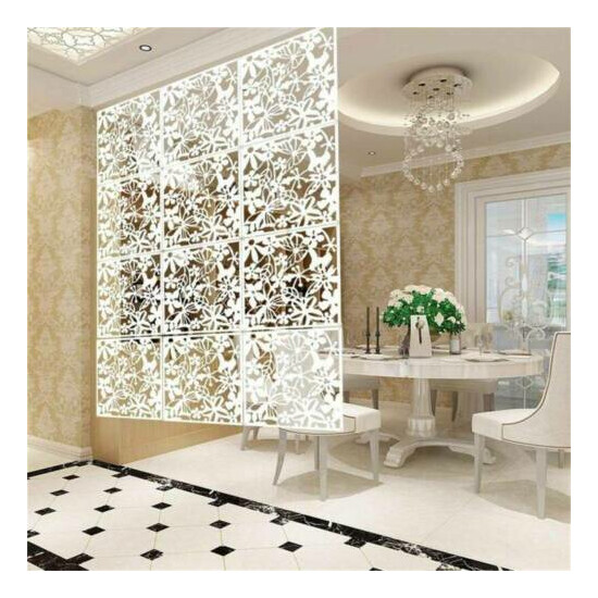 24x Hanging Room Divider Screen PVC Panel Partition Curtain DIY Bedroom Decor US image {3}