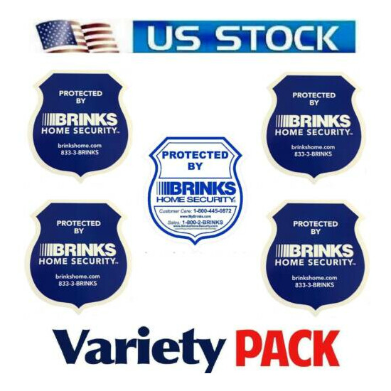 Home Security Stickers Window Decals sign For Brinks Alarm System Waterproof Lot image {1}