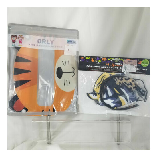 2 ORLY TIGER Helmet Kids Face SHIELD & Costume Accessory & Mask NEW image {1}