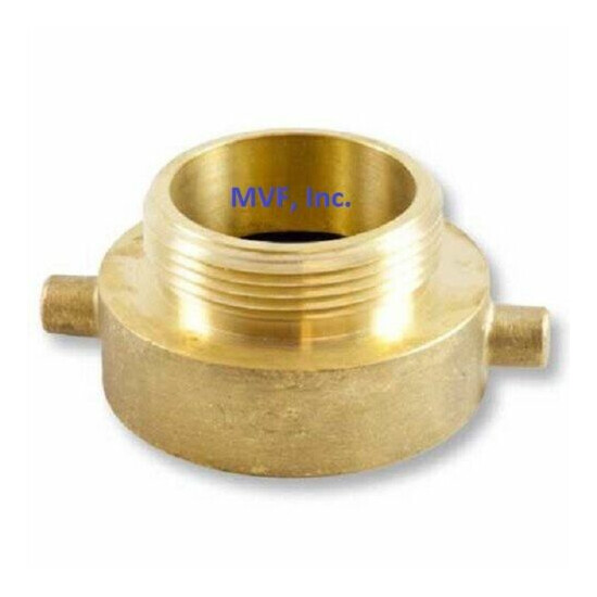 1-1/2 Female NST X 1-1/2" Male NPT Pin Lug Brass Hydrant Hose Adapter <1914020 image {3}