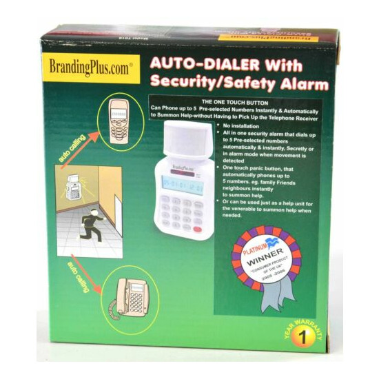 Auto Dialling PIR Motion Sensor Intruder Alarm Panic Button Programmable image {3}