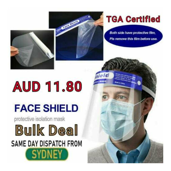 Full Clear Face Shield Dental/Medical Frontier Shield Safety Eyes Mouth Shield  image {1}
