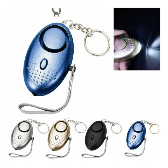 Emergency Personal Safety Keychain Alarm 140 Decibel with LED Flashlight LOUD image {1}