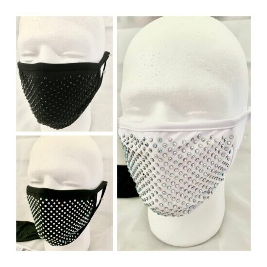 Sparkly Rhinestone face Masks-Nightclub Face mask image {1}