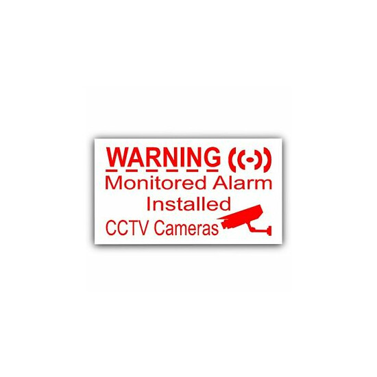 5 x Monitored Alarm System Installed & CCTV Camera-External Sticker-Security image {1}