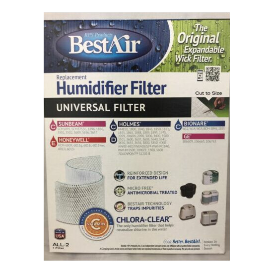 BestAir Model All-2 Replacement Humidifier Wick Filter Universal Cut to Size  image {1}