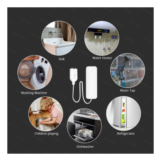 Tuya Wifi Sensor Water Leak Alarm Standby Time 3 Years Smart Life APP Control image {4}
