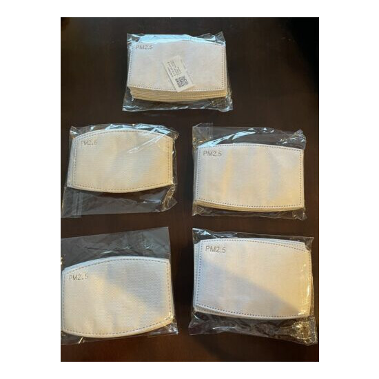 50 Pieces PM2.5 Activated Carbon 5 Layer Filters image {1}