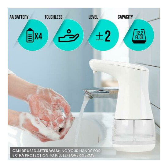 Automatic Touchless Soap Dispenser Non-Contact Sprayer Alcohol, Gel, Foam Types Thumb {8}