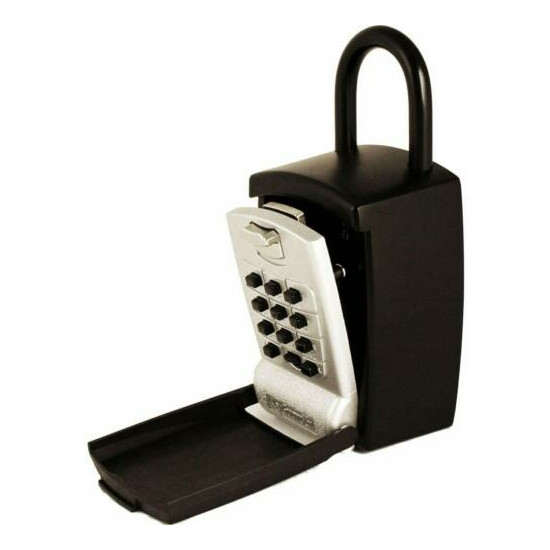 Push Button Lockbox Large Capacity Key Storage Lock Box Alpha Numeric Key Safe Thumb {1}