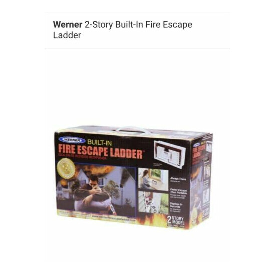 Werner 2-Story Built-In Fire Escape Ladder Holds 1200 Pounds 17' 2" image {1}