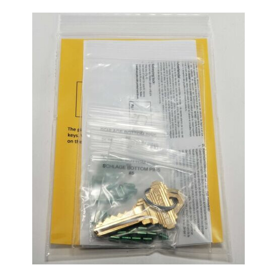Schlage Rekey Kit 10 Locks 5-Pin Key SC1 Bottom Pins With Factory Cut Keys image {3}