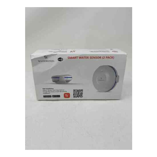 Wasserstein WiFi Water Leak Sensor Smart Leak Flood Detector 2-Pack White image {1}