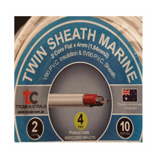 6mm x 10m Tinned Dual Core Wire Automotive and Marine Use TYCAB Australian Wire image {2}