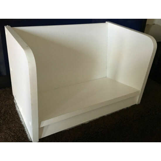 Small White Organizer Granite Wood Shelf Holder Pick Up Only image {1}