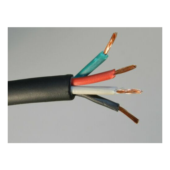 15 ft 14/4 SJOOW SJO SJ SJ00W Black Rubber Cord Outdoor Flexible Wire/Cable image {1}