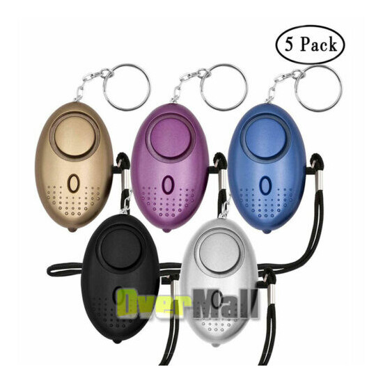 10Emergency Sound Personal Alarm Keychain 140dB Safe Self-Defense with LED Light image {2}