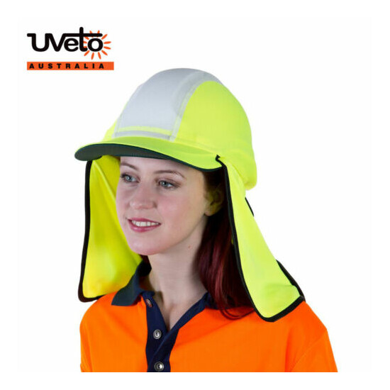 UVeto Australia Gobi Over Hat Hard Hat Sun Protection Cover UPF50+ Micro Mesh image {4}