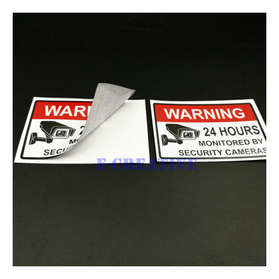 30PCS WARNING SIGNS 24 HOUR VIDEO SURVEILLANCE SECURITY SIGN - CCTV CAMERA SIGN image {2}