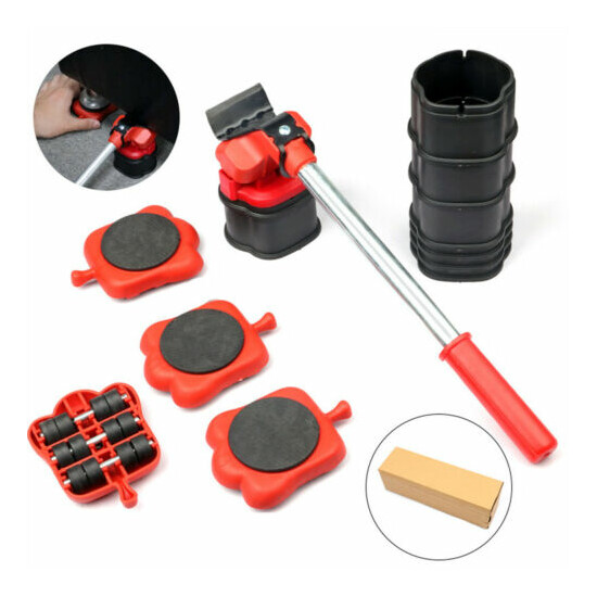 Furniture Mover Lifter Kit ,Easy Moving System Roller Riser For Bulky Heavy Load image {1}