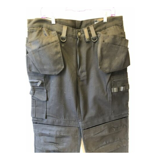 Dunderdon Workwear P7 Cordura Convertible Work Pants Trousers/Shorts Black 36x32 image {3}